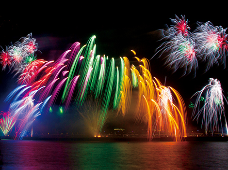 橘子洲国际音乐焰火《江南印象》