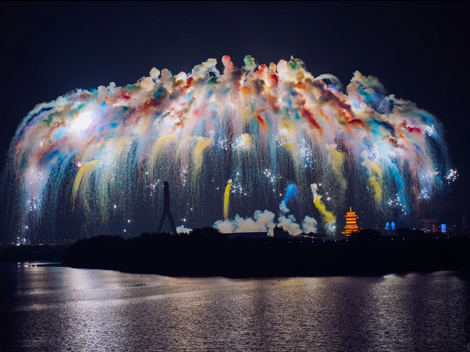 厦门家政节焰火秀